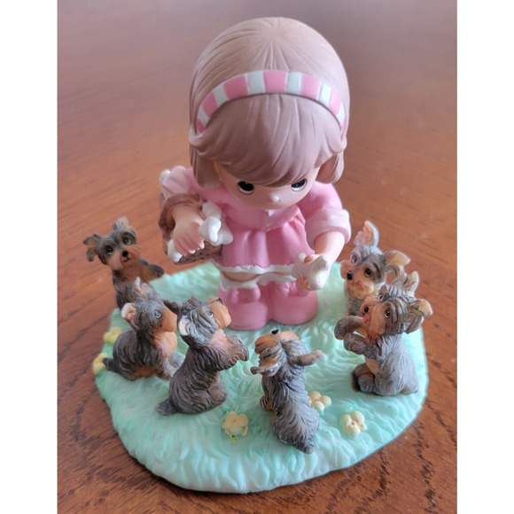 Precious Moments Furry Best Friends Resin 2009 Ornament Sculpture Figurine #3588 - Picture 1 of 11